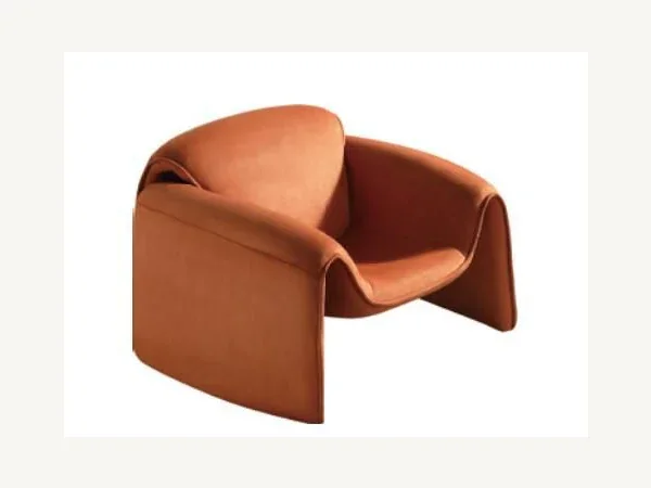 Folded-Form Upholstered Lounge Chair