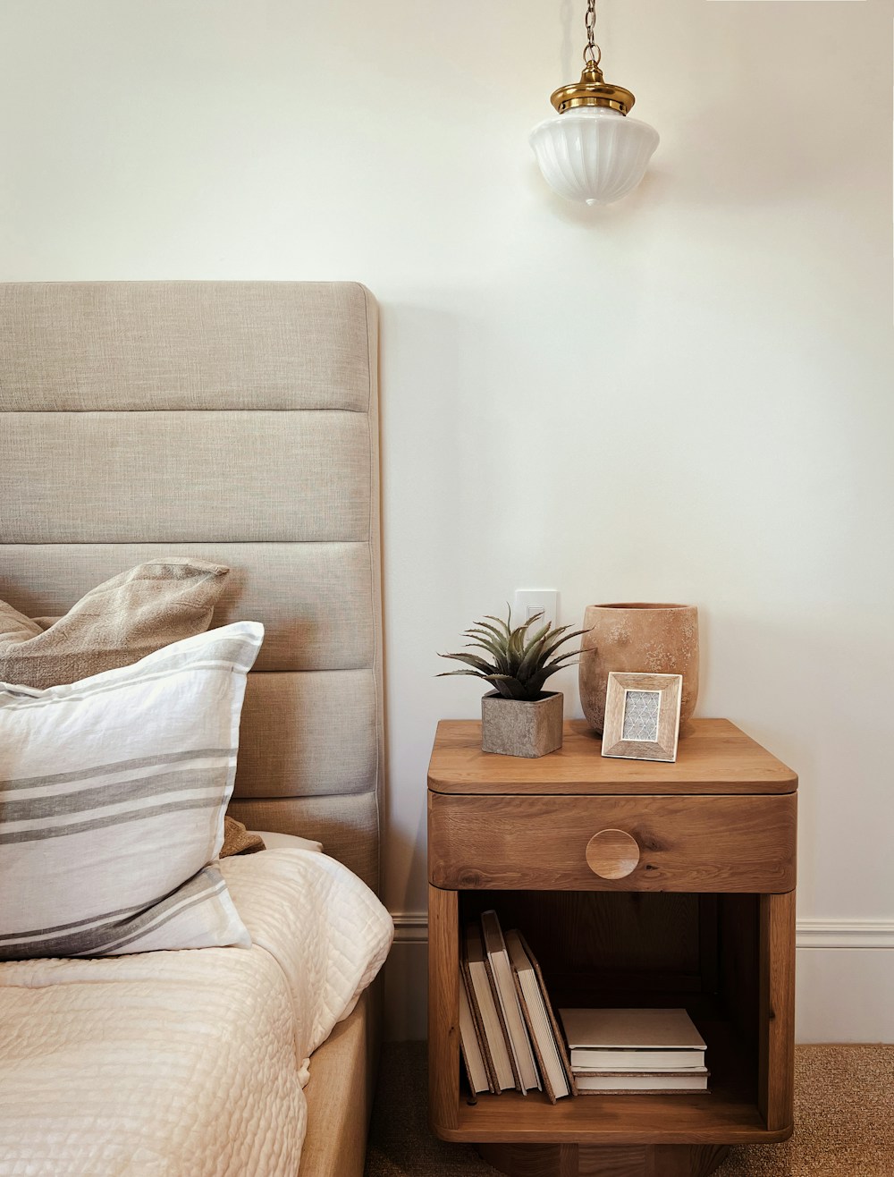 Upholstered bed frame for hotel and residence furniture