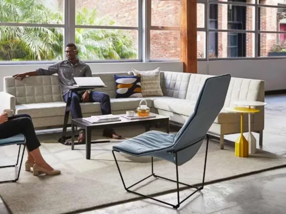 Office lounge and reception furniture in a commercial workspace
